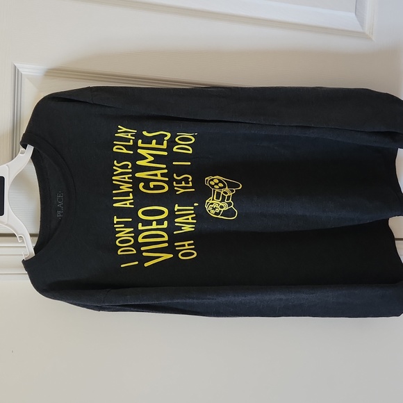 Children's Place Graphic Tee Gray long sleeves XL - Picture 1 of 6